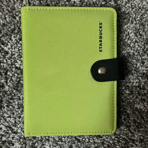 Starbucks Green Passport Holder Snap Closure